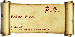 Palme Vida névjegykártya